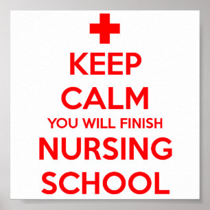 Keep Calm You Will Finish Nursing School Poster