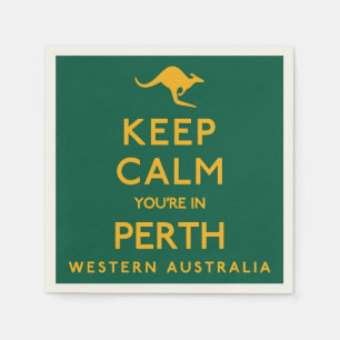 Keep Calm You're in Perth! Napkin