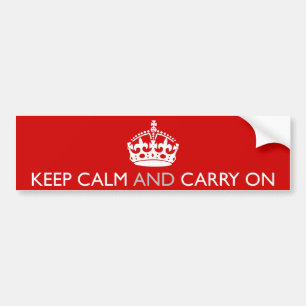 Keep Cam and Carry On Bumper Sticker