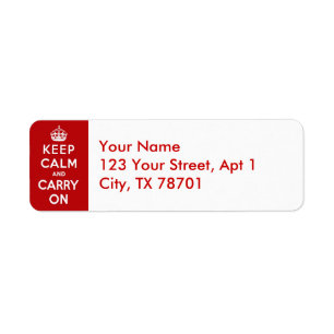 Keep Cam and Carry On Return Address Labels
