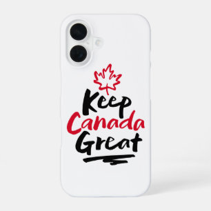Keep CANADA Great!  Canadian Maple Leaf Make Again iPhone 16 Case
