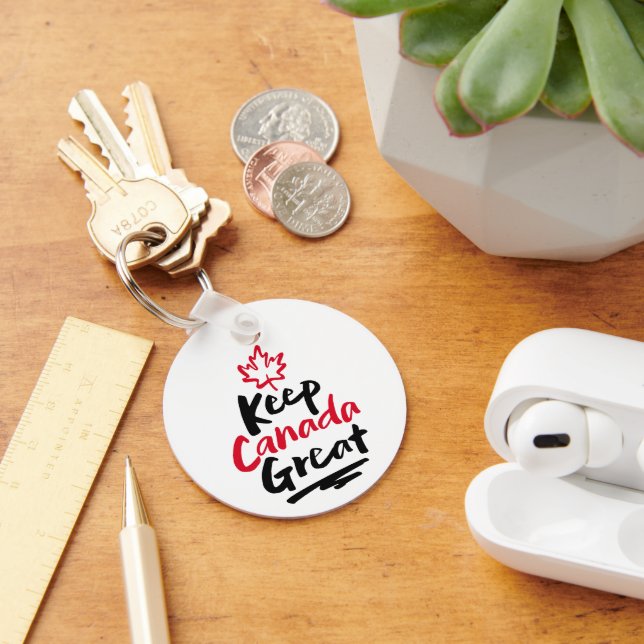 Keep Canada Great Maple Leaf Not for Sale Key Ring (Desk)