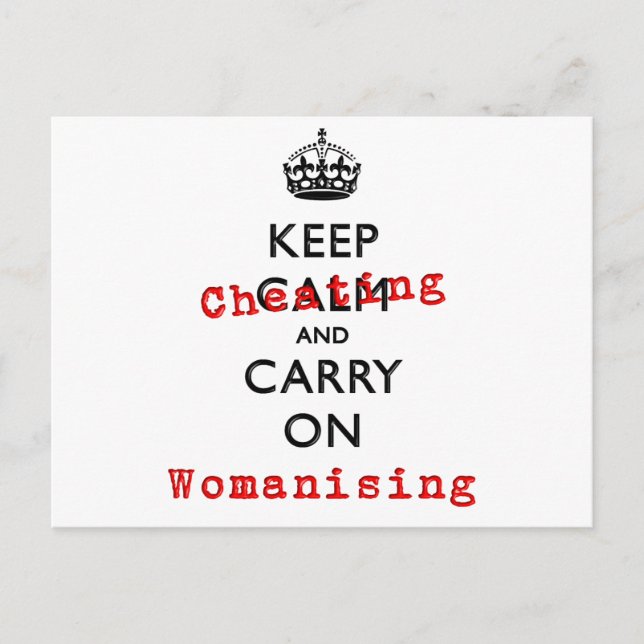 KEEP CHEATING POSTCARD (Front)