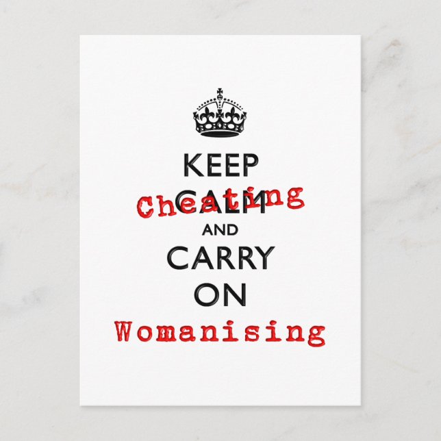 KEEP CHEATING POSTCARD (Front)