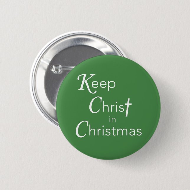 Keep Christ in Christmas Button, Round 6 Cm Round Badge (Front & Back)