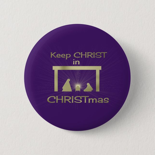 Keep Christ In Christmas Buttons Badges Pins (Front)