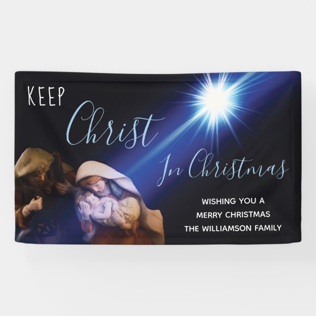 Keep Christ In Christmas Modern Christian Banner (Horizontal)