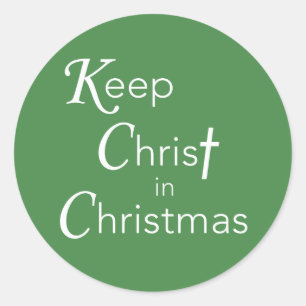 Keep Christ in Christmas Sticker, Round Classic Round Sticker