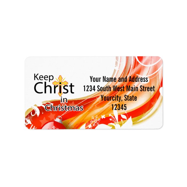 Keep Christ in Christmas, Swirl Label (Front)