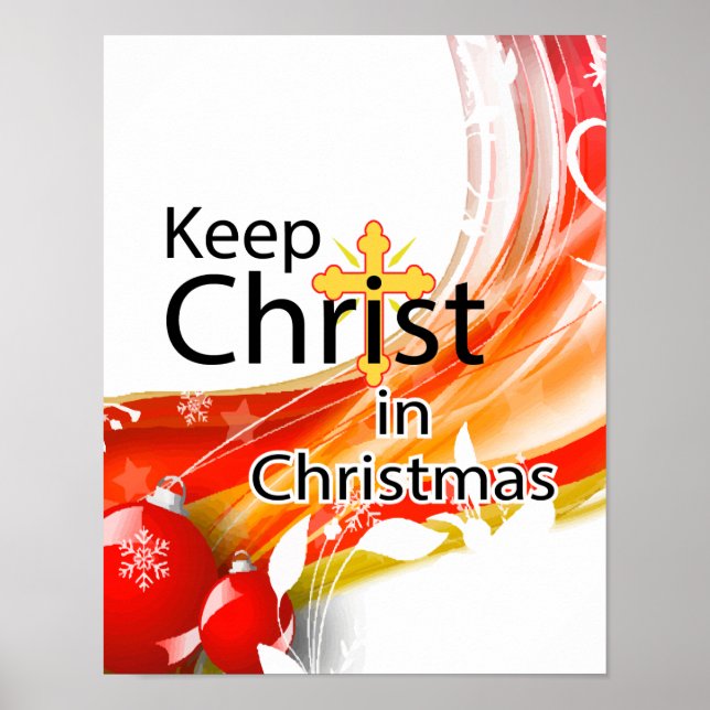 Keep Christ in Christmas, Swirl Poster (Front)