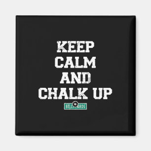 Keep Clam And Chalk Up Vintage Pool Player Funny B Magnet