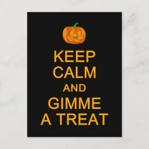 Keep Clam & Gimme A Treat postcard, customise Postcard
