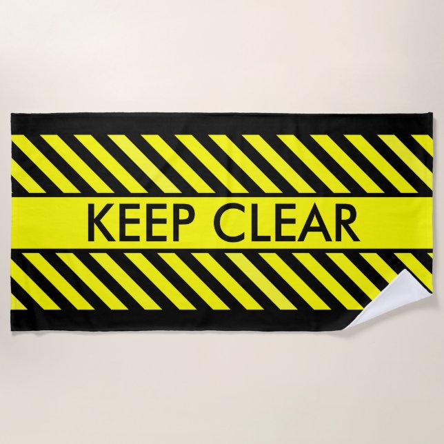 Keep Clear Beach Towel (Front)