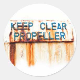 Keep clear! classic round sticker