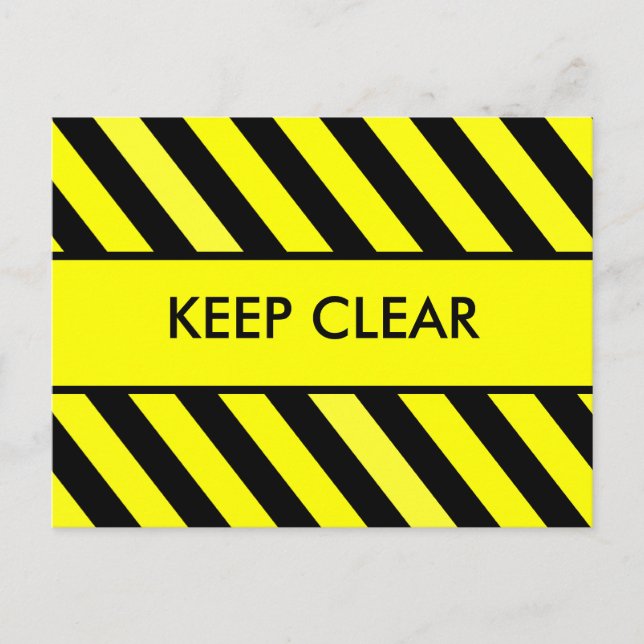 Keep Clear Postcard (Front)
