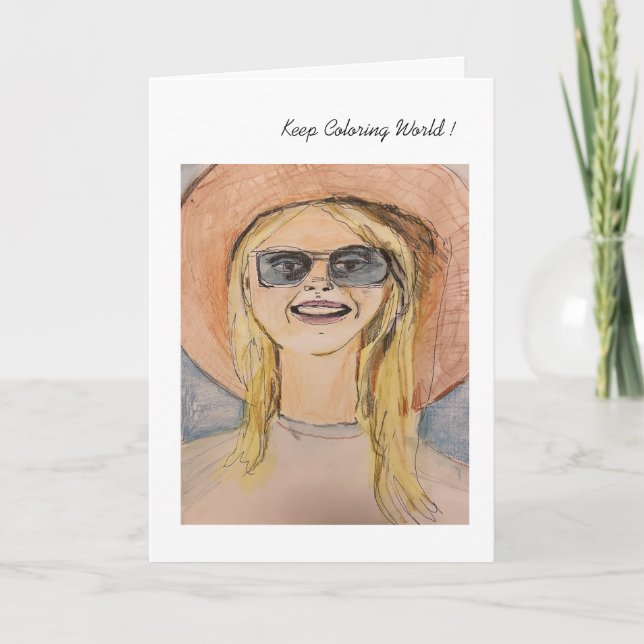 Keep Colouring  Marilyn Card (Front)