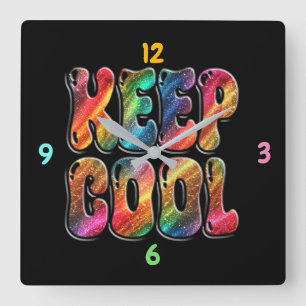 keep cool square wall clock