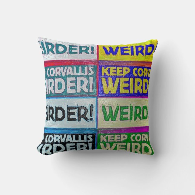 Keep Corvallis Weirder! Cushion (Front)