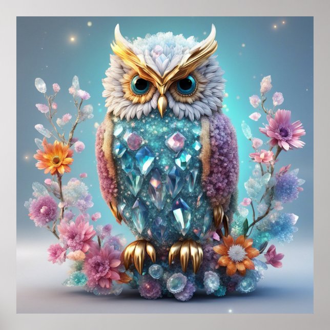 Keep Crystal Owl Design or design your own  Poster (Front)