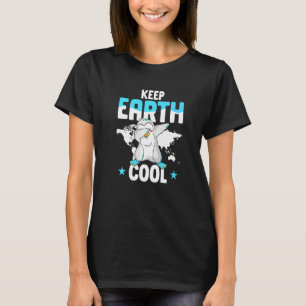 Keep Earth Cool Penguine Stop Climate Change T-Shirt