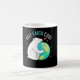Keep Earth Cool Polar Bear Earth Day Men Women Coffee Mug