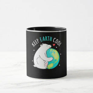 Keep Earth Cool Polar Bear Earth Day Men Women Mug