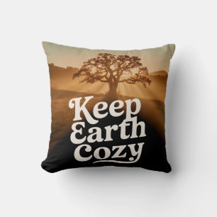 Keep Earth Cosy Tree Life Vintage Nature Spirit Cushion