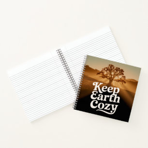 Keep Earth Cosy Tree Life Vintage Nature Spirit  Notebook