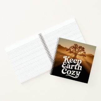 Keep Earth Cosy Tree Life Vintage Nature Spirit Notebook