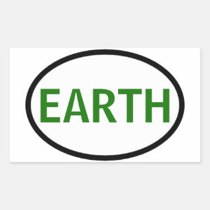 Keep Earth Green Rectangular Sticker