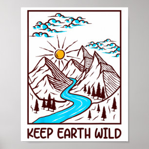 Keep Earth Wild Climate Change Glol Warming Poster