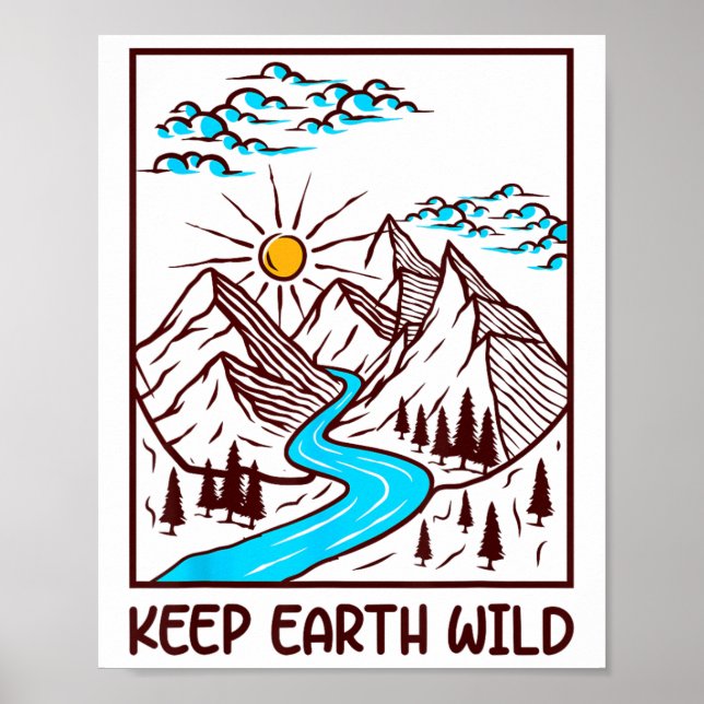 Keep Earth Wild Climate Change Glol Warming  Poster (Front)