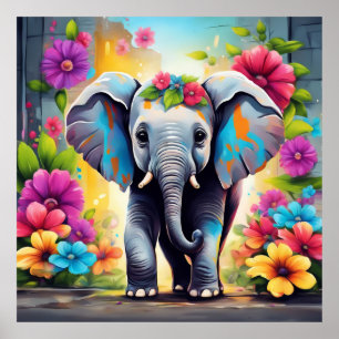 Keep Elephant design  or design your own  Poster