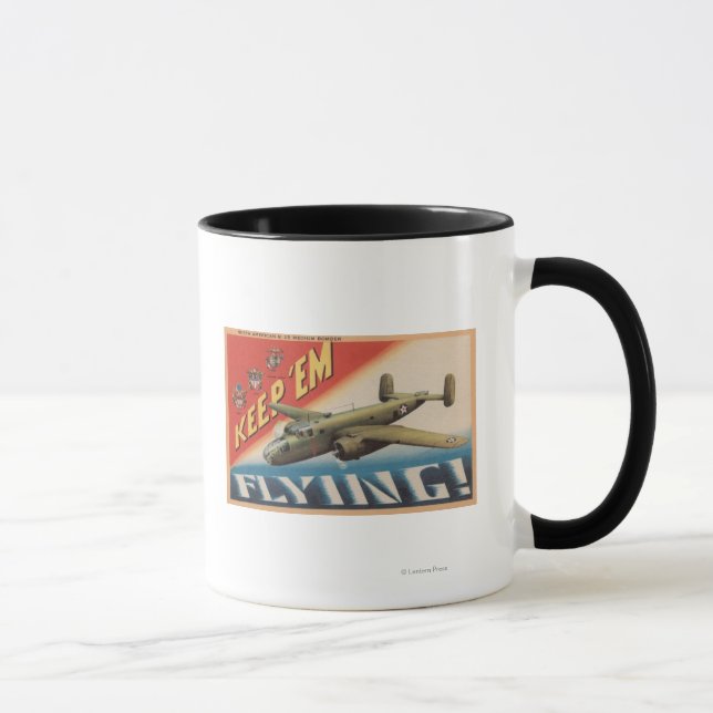 Keep 'Em Flying/B-25 Medium Bomber (Aeroplane) Mug (Right)