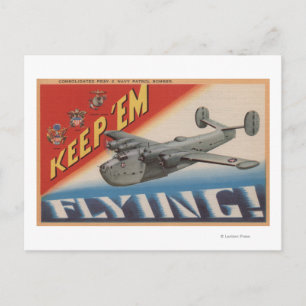 Keep 'Em Flying/PB2Y-2 Postcard