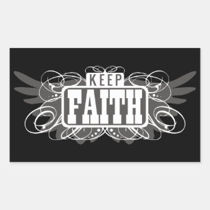 Keep Faith Rectangular Sticker