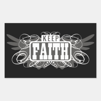 Keep Faith Rectangular Sticker