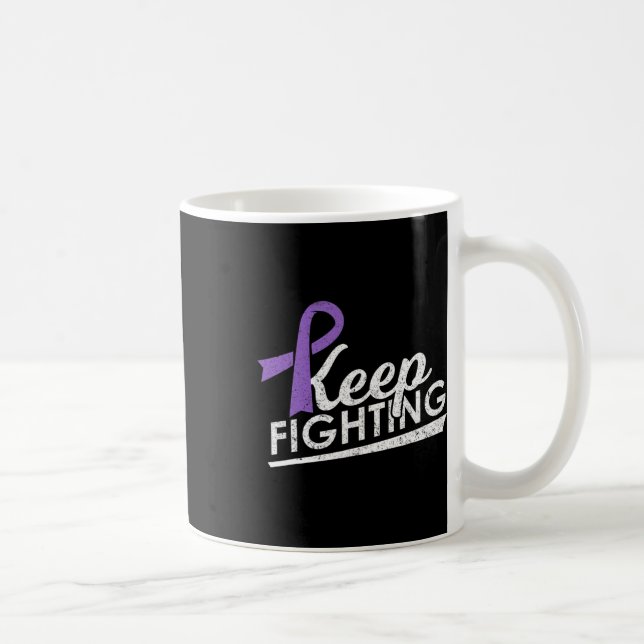 Keep Fighting Alzheimer's Epilepsy Warrior Awarene Coffee Mug (Right)