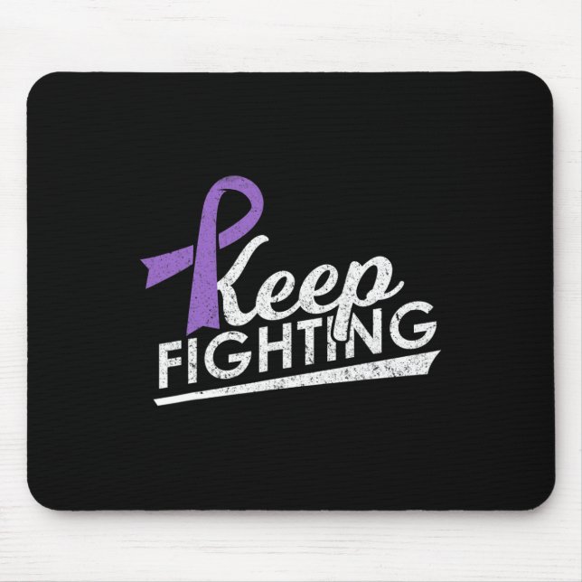 Keep Fighting Alzheimer's Epilepsy Warrior Awarene Mouse Pad (Front)