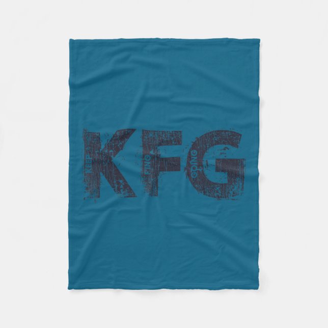 Keep F'ing Going Distressed Motivational Saying  Fleece Blanket (Front)