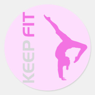 Keep Fit Classic Round Sticker