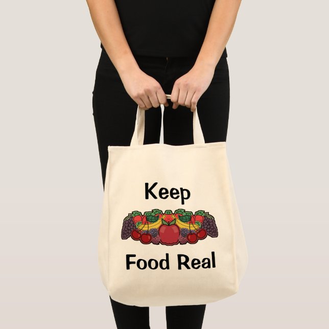 Keep Food Real Tote Bag (Front (Product))