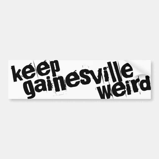 Keep Gainesville Weird Bumper Sticker (Front)