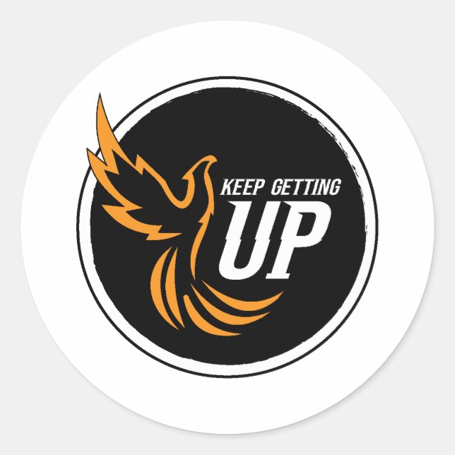 Keep Getting Up  Classic Round Sticker (Front)