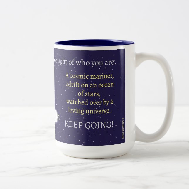 'Keep Going' 15oz Coffee mug (Right)