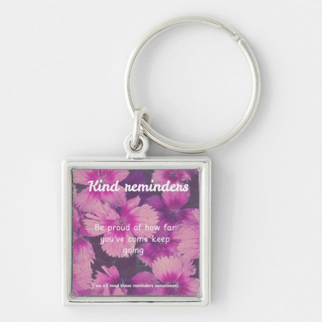 Keep Going Flower Kind Words Key Ring (Front)
