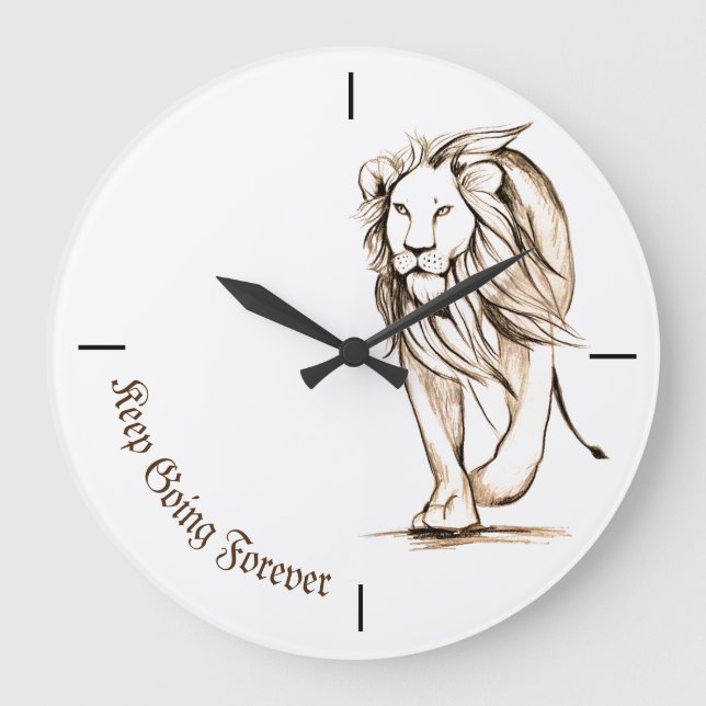 Keep Going Forever  Large Clock (Front)