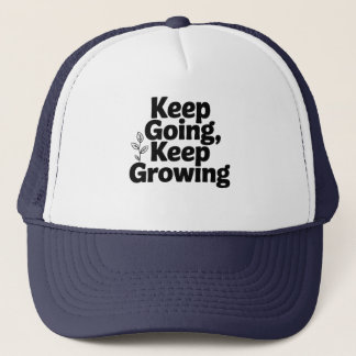 Keep Going Keep Growing Cap – Motivational Mindset