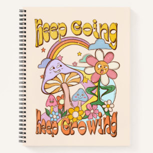 Keep Going, Keep Growing – Mushrooms & Flowers Notebook