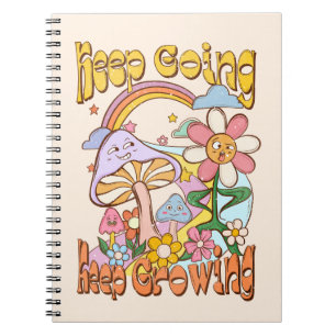 Keep Going, Keep Growing – Mushrooms & Flowers Notebook
